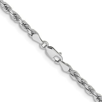 3.75mm Diamond-Cut Rope Chain Necklace in 14K White Gold 3