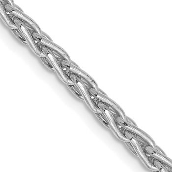 3mm 14K White Gold Wheat Chain 2