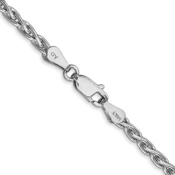 3mm 14K White Gold Wheat Chain 3