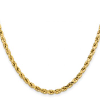 4.25mm 14K Gold Diamond-Cut Rope Chain