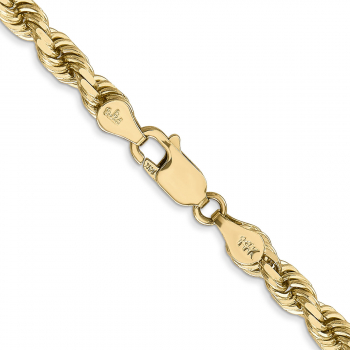 4.5mm 14K Gold Diamond-Cut Rope Chain Necklace 3