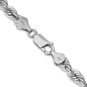 5.5mm Diamond-Cut Rope Chain in 14K White Gold 3