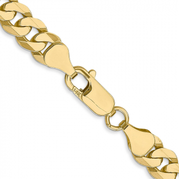 14K Gold 7.25mm Curb Link Chain 3