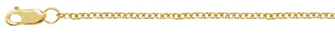 14K Gold Cable Chain Necklace, 1.5mm