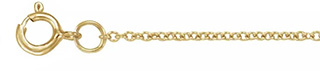 gold cable chain necklace with spring ring