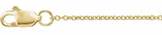 gold cable chain necklace with lobster claw clasp