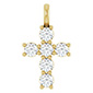 Shining with Grace 1/2 Carat Diamond Cross Pendant in 14K Gold