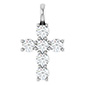 Shining with Grace 1/2 Carat Diamond Cross Pendant in 14K White Gold