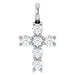 1/3 Carat Diamond Cross Pendant in 14K White Gold