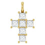 God’s Light 1 Carat Princess-Cut Diamond Cross Pendant in 14K Gold