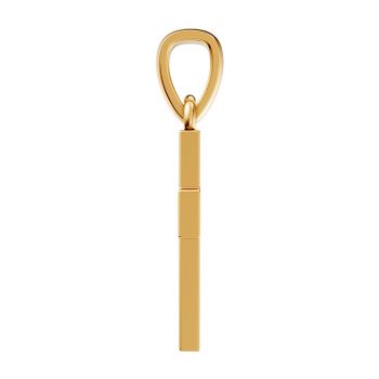 18K Gold Tiny Plain Cross Pendant for Women 3
