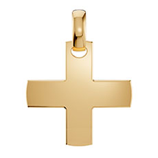 Large Handmade 14K Gold Men's Greek Cross Pendant
