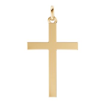 Tender Grace Women's 14K Gold Plain Cross Necklace 3