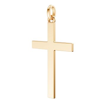 Tender Grace Women's 14K Gold Plain Cross Necklace 2