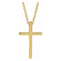 Tiny Cross Necklace in 14K Gold with Hidden Bail