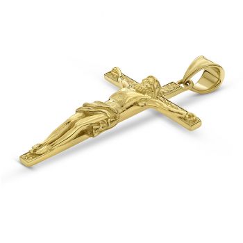 22K Gold Divinely Craft Medium Crucifix Pendant for Men 2