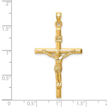 14K Gold Men's Traditional Crucifix Pendant 3