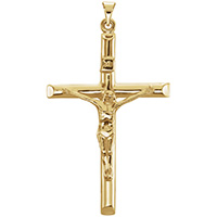 Large 14K Gold Men's Classic Crucifix Pendant