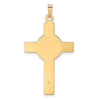 14K Two-Tone Gold Celtic INRI Crucifix Pendant 3