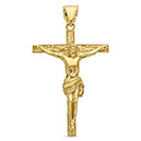 22K Gold Divinely Craft Medium Crucifix Pendant for Men