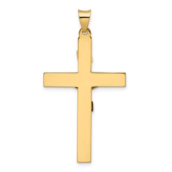 Large 14K Two-Tone Gold INRI Crucifix Pendant for Men 3