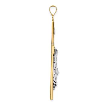 Men's Extra-Large INRI Latin Crucifix Pendant in 14K Two-Tone Gold 2