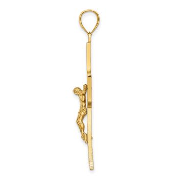 Men's Celtic Cut-Out Crucifix Pendant in 14K Gold 2