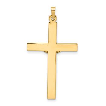 14K Two-Tone Solid Gold INRI Crucifix Pendant for Men 3