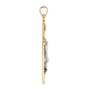 Men's Large INRI Crucifix Pendant in 14K Two-Tone Gold 2