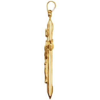 18K Gold Classic Men's Crucifix Pendant 2