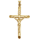 Men's 14K Gold Traditional Crucifix Pendant