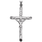 Sterling Silver Men's Classic Crucifix Pendant