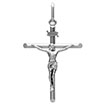 Tiny 14K White Gold Women's Crucifix Pendant