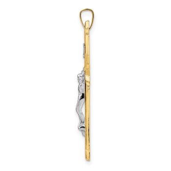 Star of Bethlehem INRI Crucifix Pendant in 14K Two-Tone Gold 2