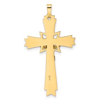 Star of Bethlehem INRI Crucifix Pendant in 14K Two-Tone Gold 3