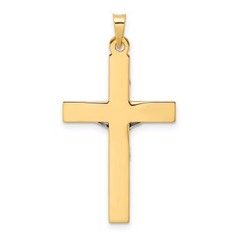 14K Two-Tone Gold Traditional INRI Crucifix Pendant 3