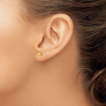 4mm Polished Ball Stud Earrings, 14K Gold 3