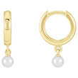 Cultured Seed Pearl Hoop Earrings in 14K Gold