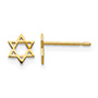 Plain Star of David Stud Earrings in 14K Gold