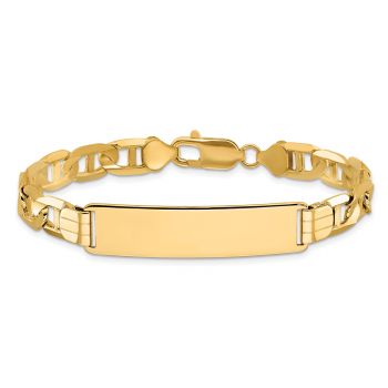 10mm 14K Gold Mariner Link ID Bracelet, 8 Inch 3