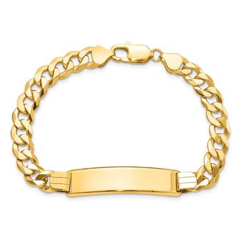 7mm 14K Gold Curb Link ID Bracelet, 8 Inch 3