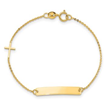 14K Gold Baby / Children's ID Cross Bracelet 3