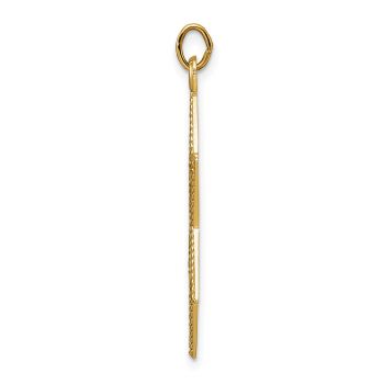 1-Inch Textured 14K Gold Star of David Pendant 2