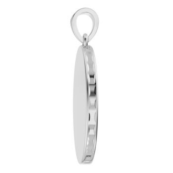 Sterling Silver Large Cross Disc Charm Pendant 4