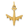 3-D Airplane Charm Pendant in 14K Gold
