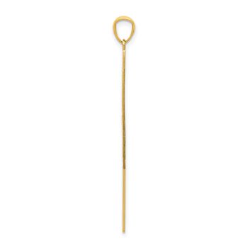 14K Gold Diamond-Cut Lightning Bolt Pendant 2