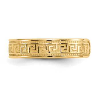 14K Gold Greek Key Toe Ring 3