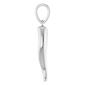Small Solid Platinum Horn Pendant 3