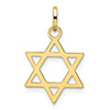 Italian Plain Small Star of David Pendant in 14K Gold