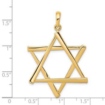 Large 14K Gold Star of David Pendant 3